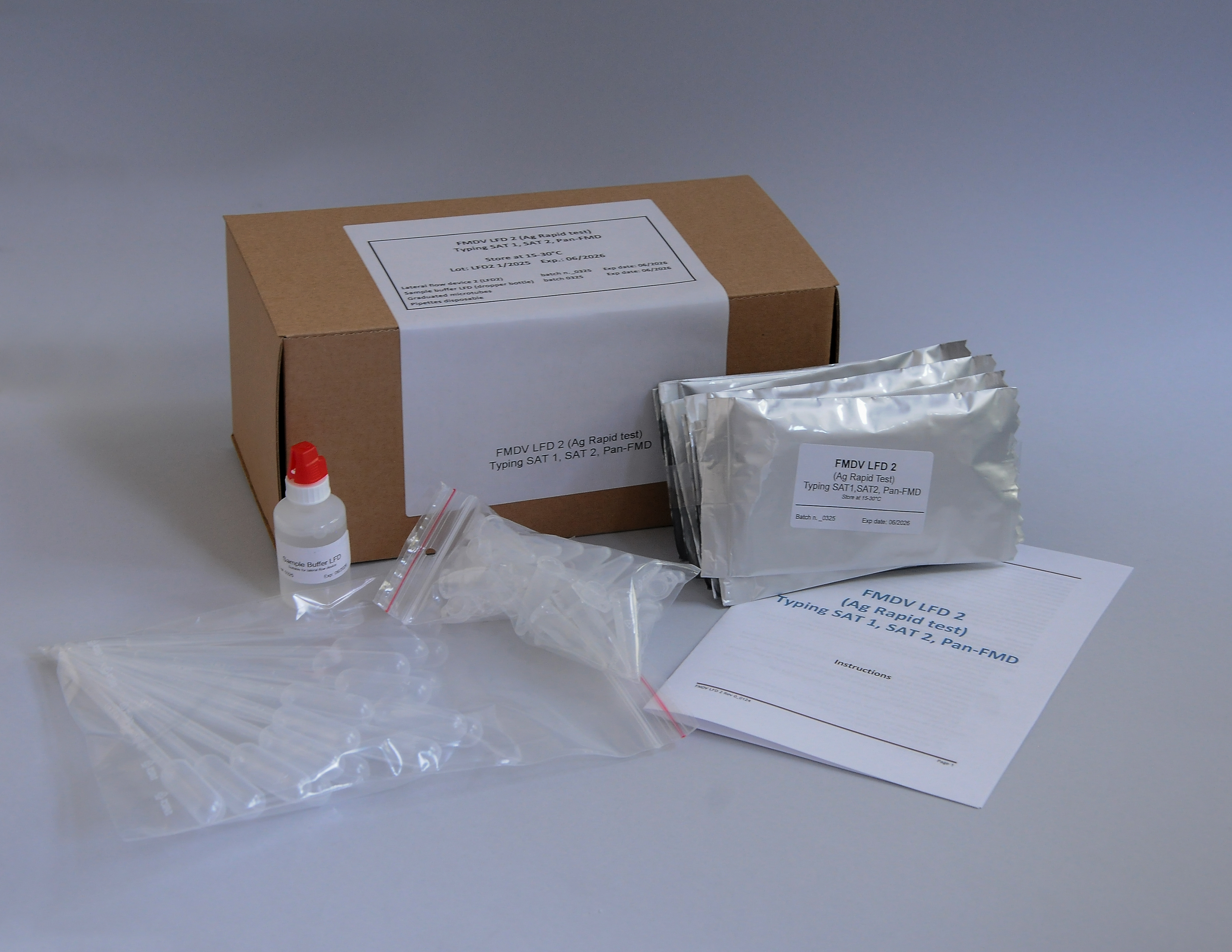 FMDV LFD 2 (Ag Rapid test) Typing SAT1, SAT2, Pan-FMD